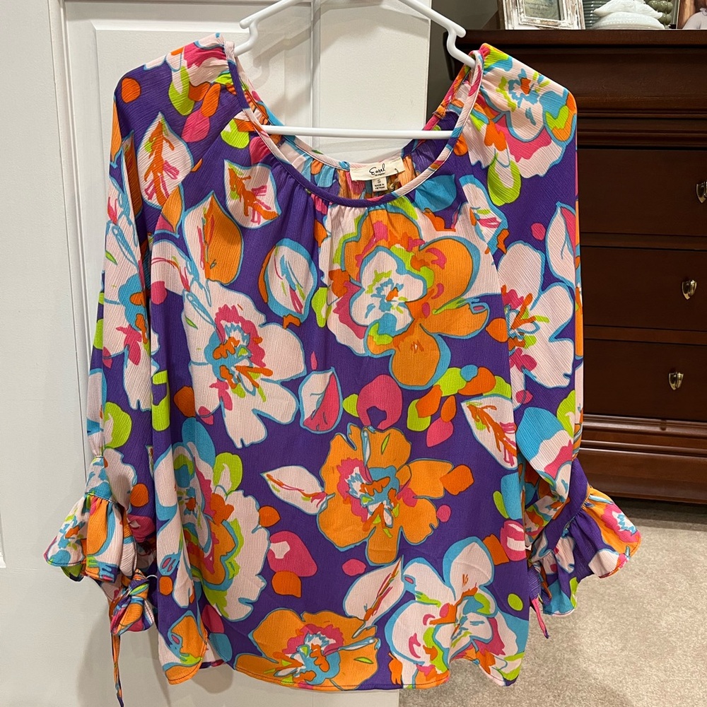Colorful Floral Women's Top